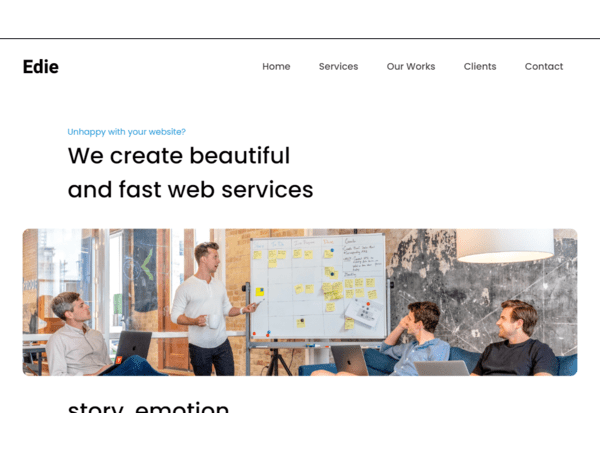 edie Landing Page